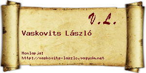 Vaskovits László névjegykártya