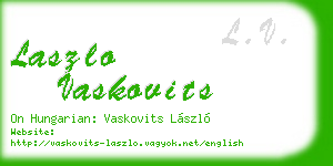 laszlo vaskovits business card
